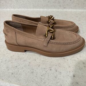 Steve Madden Taupe Suede Chain Loafers